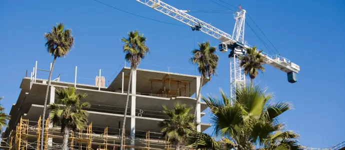 Construction on building in San Diego CA